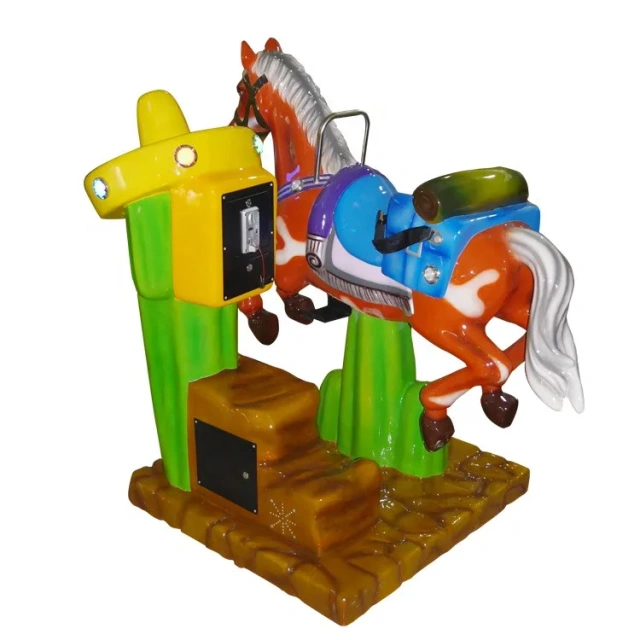Threeplus Coin Operated Rocking Horse Racing with Swing Machine for Sale