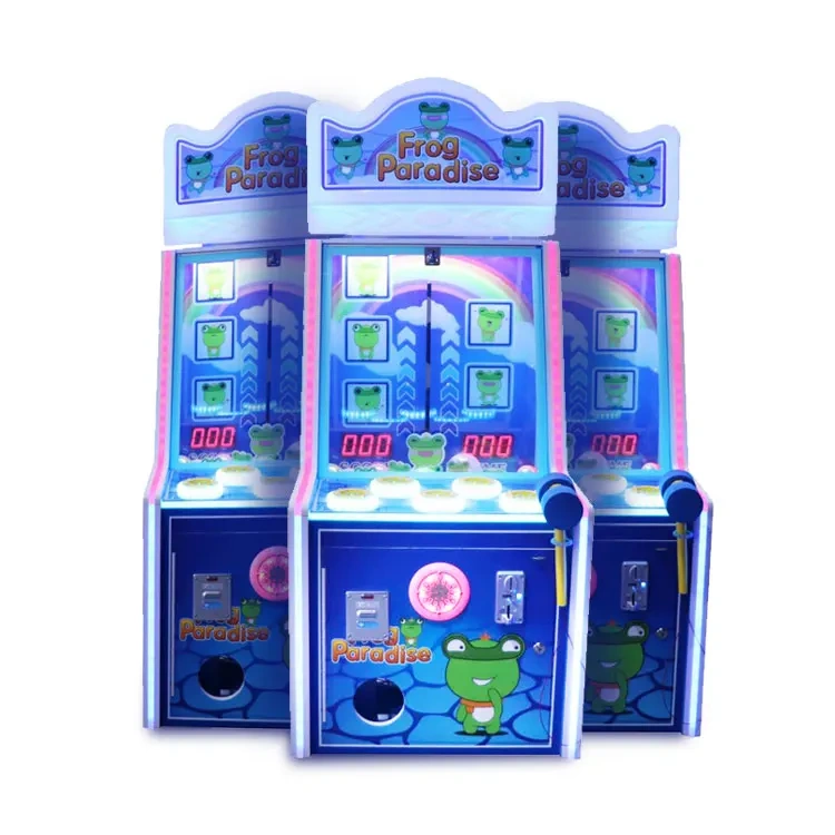 Threeplus Kids Hammer Hitting Frog Whack a Mole Redemption Game Machine Hitting Mouse Hamster Game