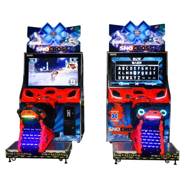 Threeplus Coin Operated Used SNO CROSS Simulator Motor Car Racing Video Arcade Game Machine for Adults