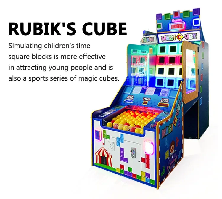 Threeplus Space Theme Ball Pitching Skill Game Machine Magic Cube Ticket Redemption Arcade Game Machine for Sale