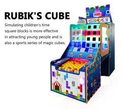 Threeplus Space Theme Ball Pitching Skill Game Machine Magic Cube Ticket Redemption Arcade Game Machine for Sale