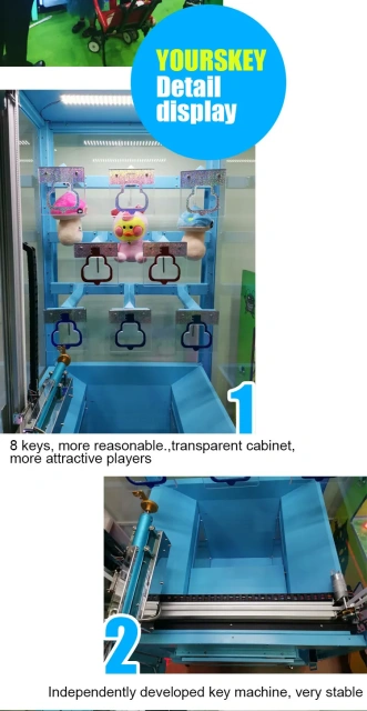 Coin Arcade Key Master Machine Game Doll Prize Vending Machine Arcade with Bill Acceptor for Sale Malaysia