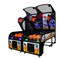 Threeplus Guangzhou Supplier Standard Indoor Amusement Coin Operated Classic Street Crazy Hoop Basketball Shooting Game Machine