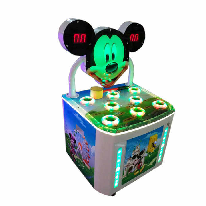Threeplus Kids Game Coin Operated Whac-a-mole Hit Hammer Frog Jump Redemption Game Machine