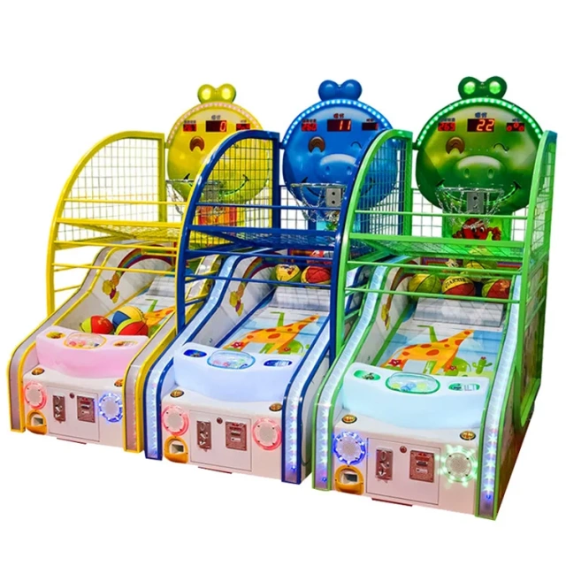 Threeplus Guangzhou Supplier Standard Indoor Amusement Coin Operated Classic Street Crazy Hoop Basketball Shooting Game Machine