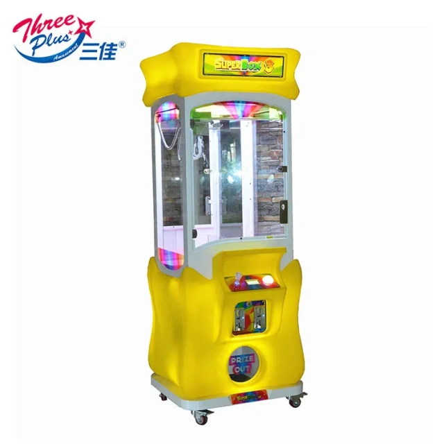 Threeplus Coin Operated Toy Catcher Superbox Machine Claw Crane Joystick Arcade Game for Sale