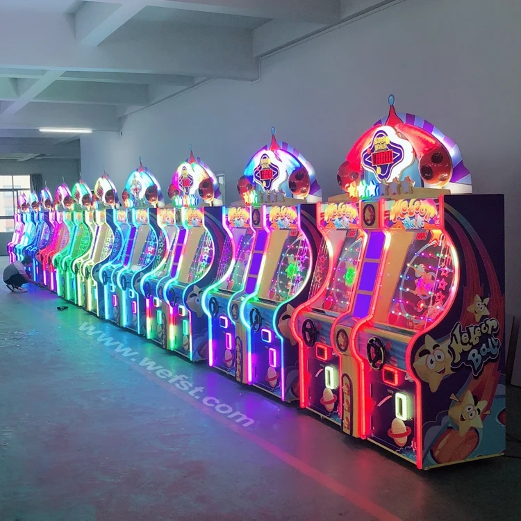 Coin Operated Catching Balls Machine Meteor Ball Ticket Redemption Space Universe Star Theme Arcade Game Machine