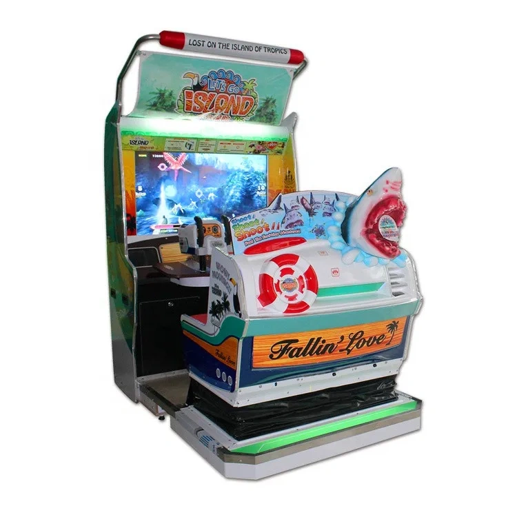 Threeplus Used Let's Go Island Dynamic Sporty Full Motion Gun Shooting Video Game Machine for Sale