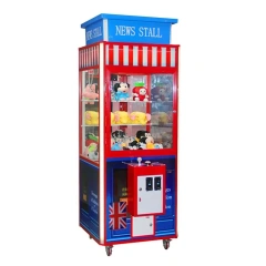 Threeplus British Style Travel Bus Coin Operated Claw Crane Custom Game Machine With Bill Acceptor