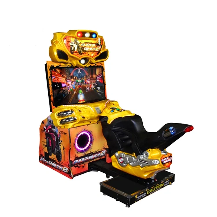 Threeplus Used Coin Operated Kids Superbike 2 Adult Arcade Game Machine for Game Center