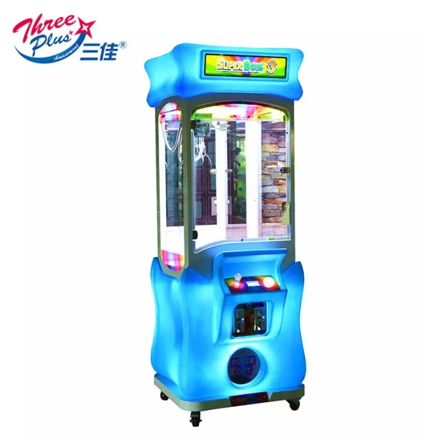 Threeplus Coin Operated Toy Catcher Superbox Machine Claw Crane Joystick Arcade Game for Sale