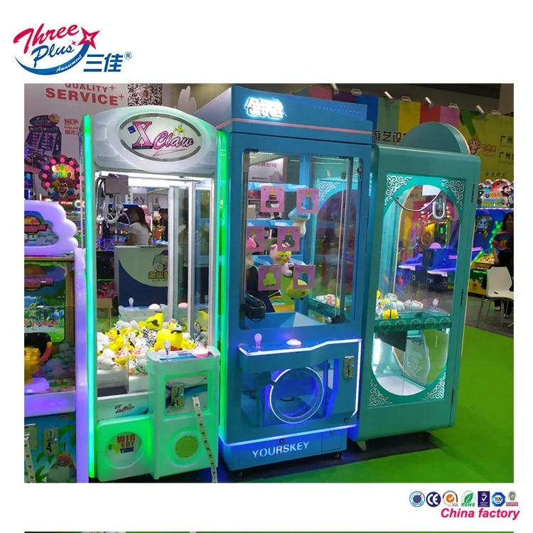 Hot Sale Amusement Park Coin-operated Child Crazy Toy 2 Crane Claw Vending Gift Machine Game