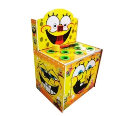 Threeplus Coin Operated Whack a Frog spongebob Hammer Game Machine