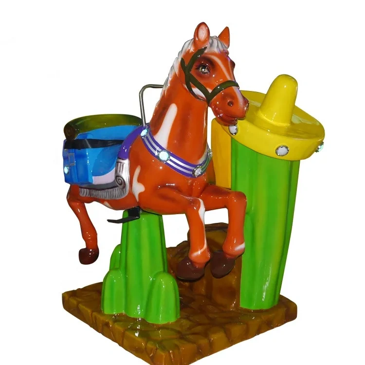 Threeplus Coin Operated Rocking Horse Racing with Swing Machine for Sale