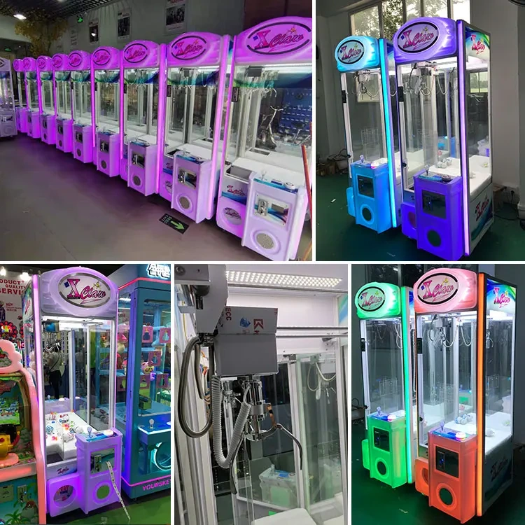 Hot Sale Amusement Park Coin-operated Child Crazy Toy 2 Crane Claw Vending Gift Machine Game