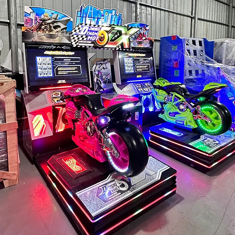 Indoor Amusement 2 Player Simulator Motor Racing Game Machine Coin Operated Dynamic Arcade Motorbike Driving Game Machine