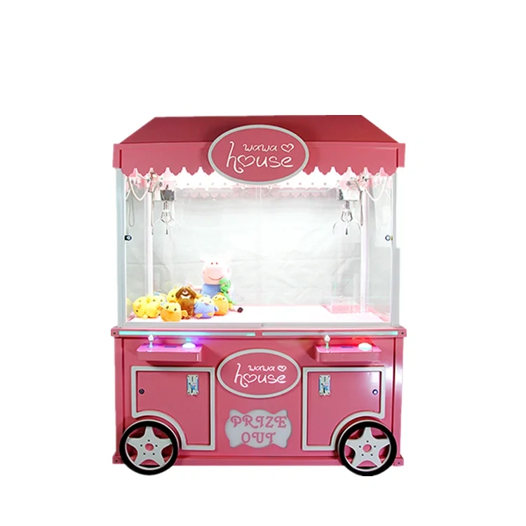 Threeplus Double Players Coin Operated Sweet Style Milk Cart Doll Prize Vending Claw Crane Game Machine for Sale