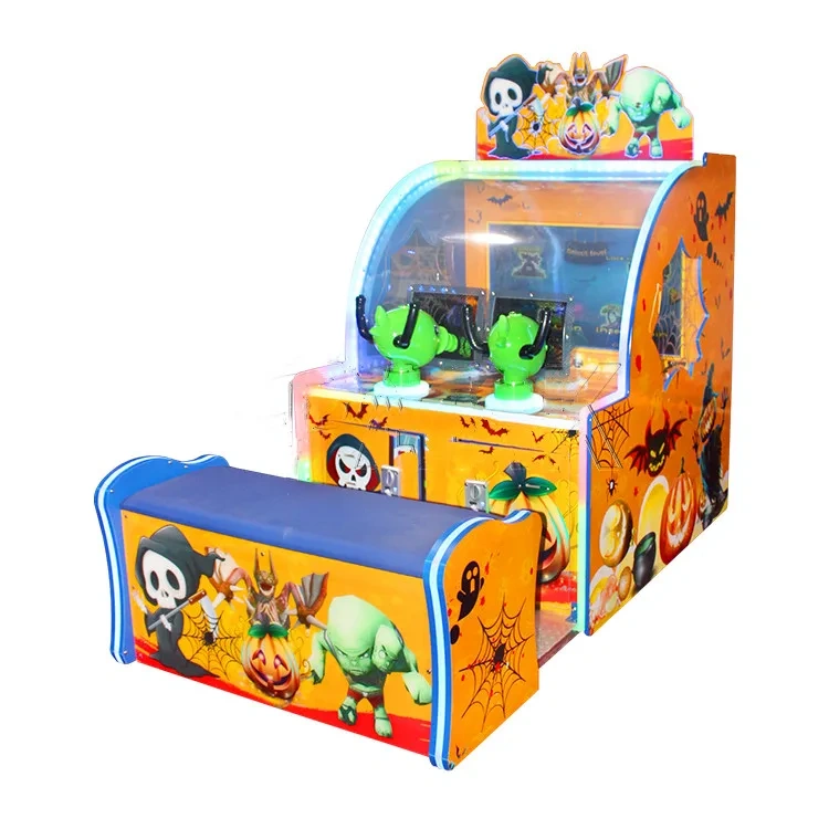 Threeplus Coin Operated Electronic Ball Shooting Games Machine With Chair for Kids