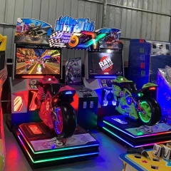 Indoor Amusement 2 Player Simulator Motor Racing Game Machine Coin Operated Dynamic Arcade Motorbike Driving Game Machine