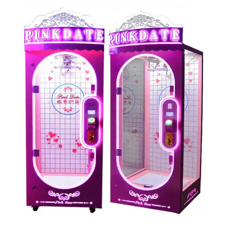Coin Operated Arcade Pink Date Cut Your Price Claw Gift Game Machine Toy Vending Claw Machine