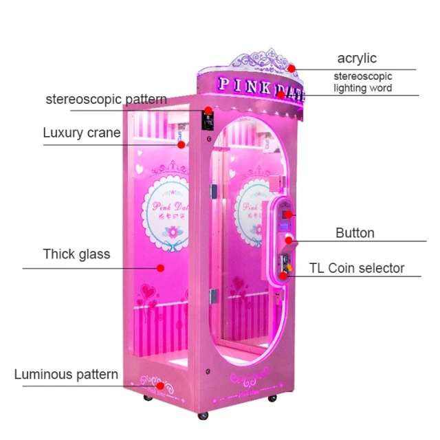 Threeplus Coin Operated Scissor Toy Claw Machine Win Prize