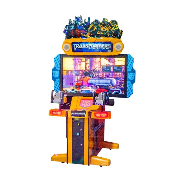 Threeplus Second Hand Coin Operated Amusement Game Zone Video Game Machine Used Transformer Gun Shooting Arcade Machine