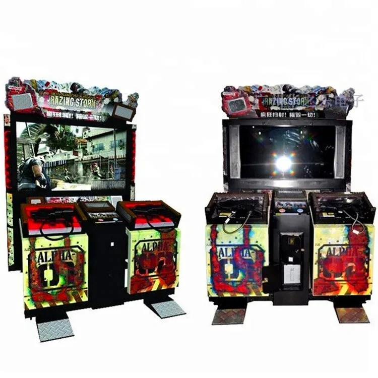 Threeplus Coin Operated 4d Razing Storm Shooting Arcade Game Machine