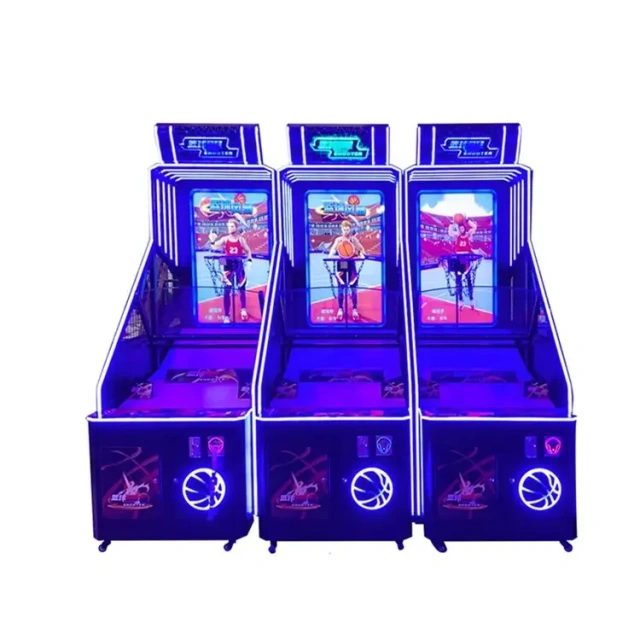 Adult Indoor Electronic Arcade Basketball Games Machines Coin Operated Competition Interactive Game Basketball Machine