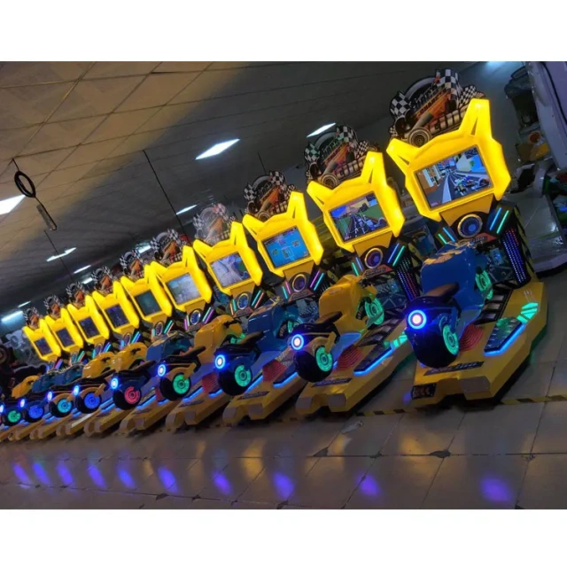 Threeplus Coin Operated Kids Crazy Super Motor Driving Video Motorbike Racing Games