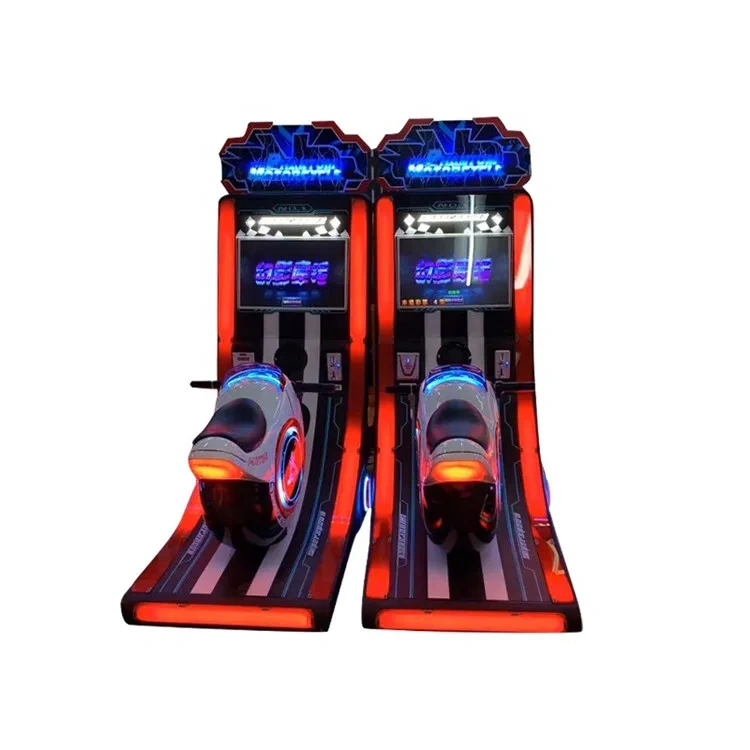 Threeplus Coin Operated Kid Crazy Motor Bike Phantom Motorcycle Video Simulator Game Machine for Sale