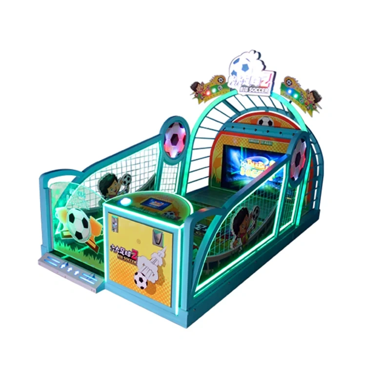 Threeplus Coin Operated Soccer Shooting Video Arcade Games Big Football Electronic Ticket Game