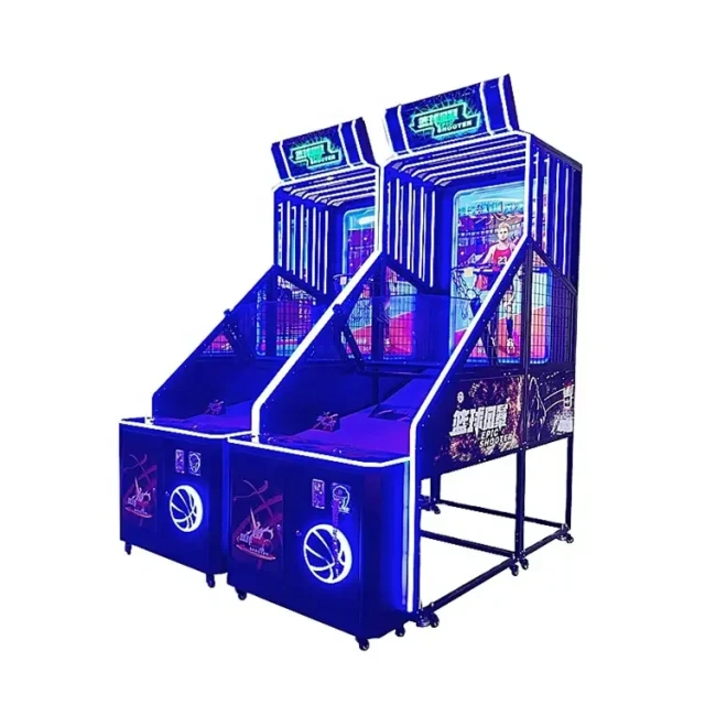 Adult Indoor Electronic Arcade Basketball Games Machines Coin Operated Competition Interactive Game Basketball Machine