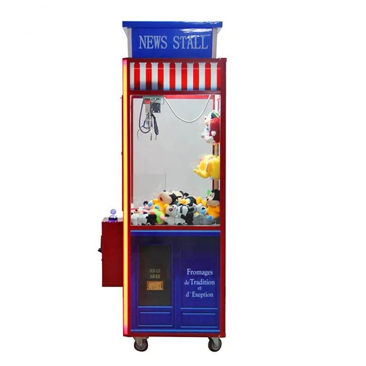 Threeplus British Style Travel Bus Coin Operated Claw Crane Custom Game Machine With Bill Acceptor