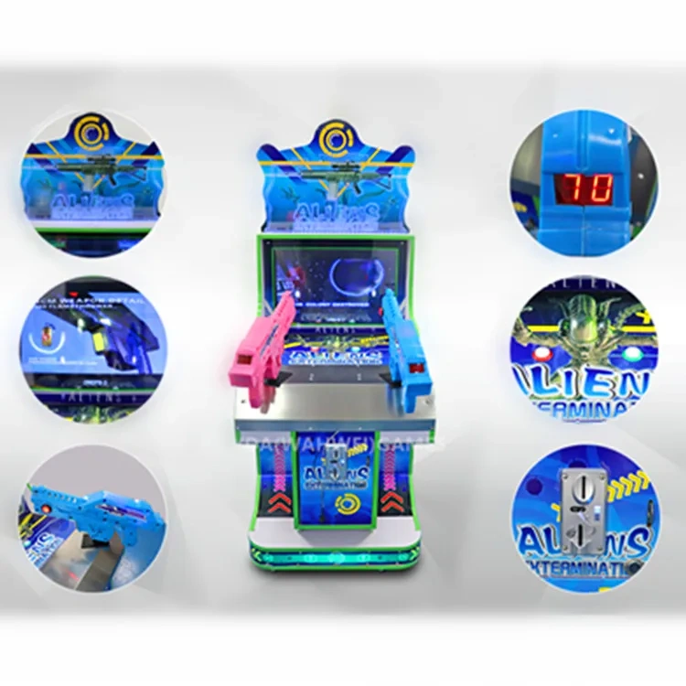 Threeplus Coin Operated Shooting Gun Video Games Simulated Arcade Game Machine for Sale