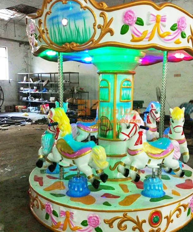 Fairground Amusement Park Kids Rides Game Machine 6 Seats Royal Carousel for Sale