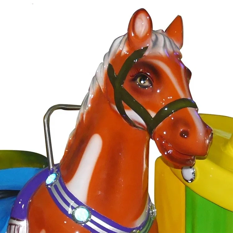 Threeplus Coin Operated Rocking Horse Racing with Swing Machine for Sale