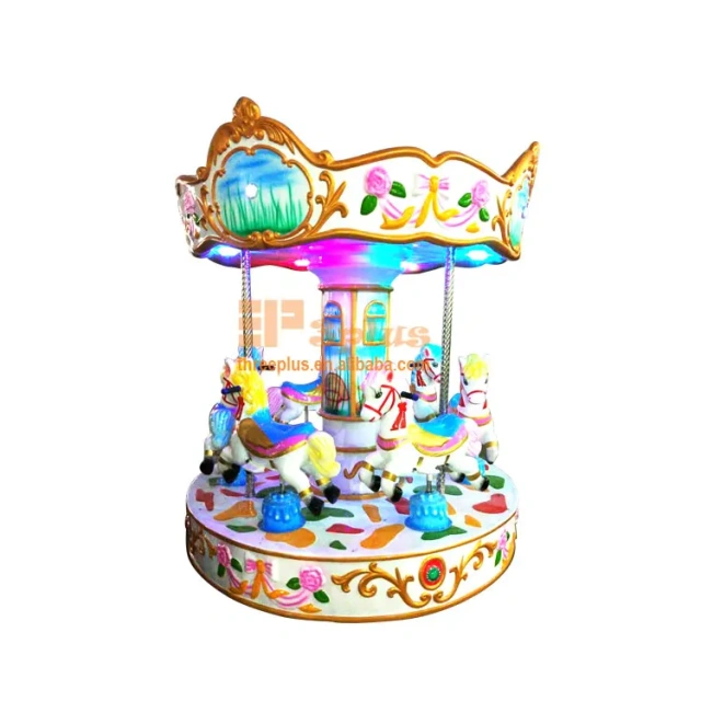 Fairground Amusement Park Kids Rides Game Machine 6 Seats Royal Carousel for Sale