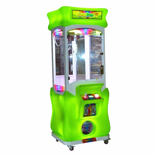 Threeplus Amusement Machine Super Box 3 Coin Operated Claw Crane Machine Prize Game