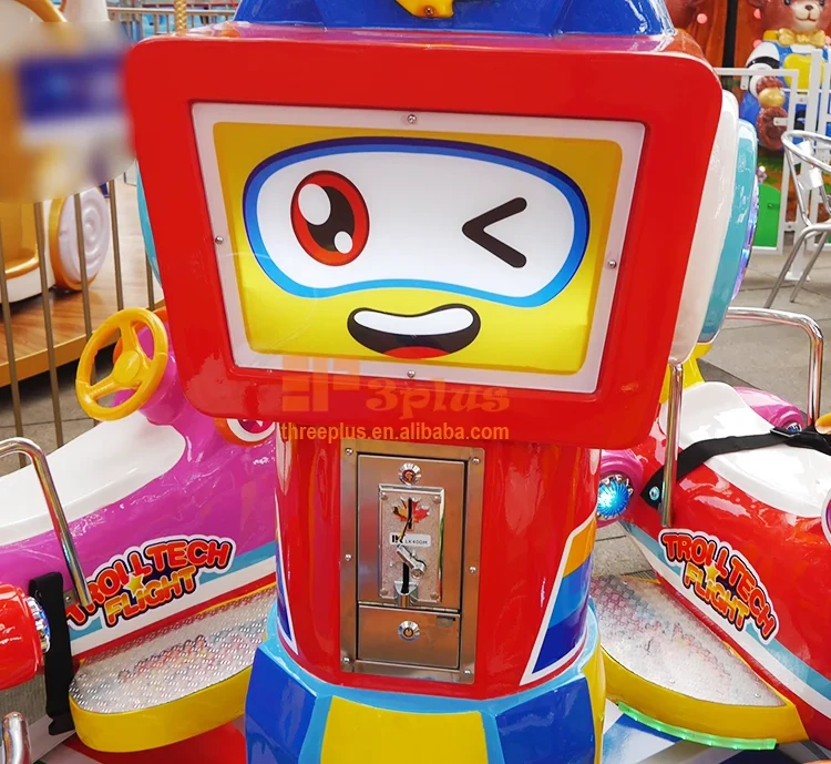 Shopping Center Amusement Park Rotate Airplane Game Machine Coin Operated Kiddie Rides for Sale