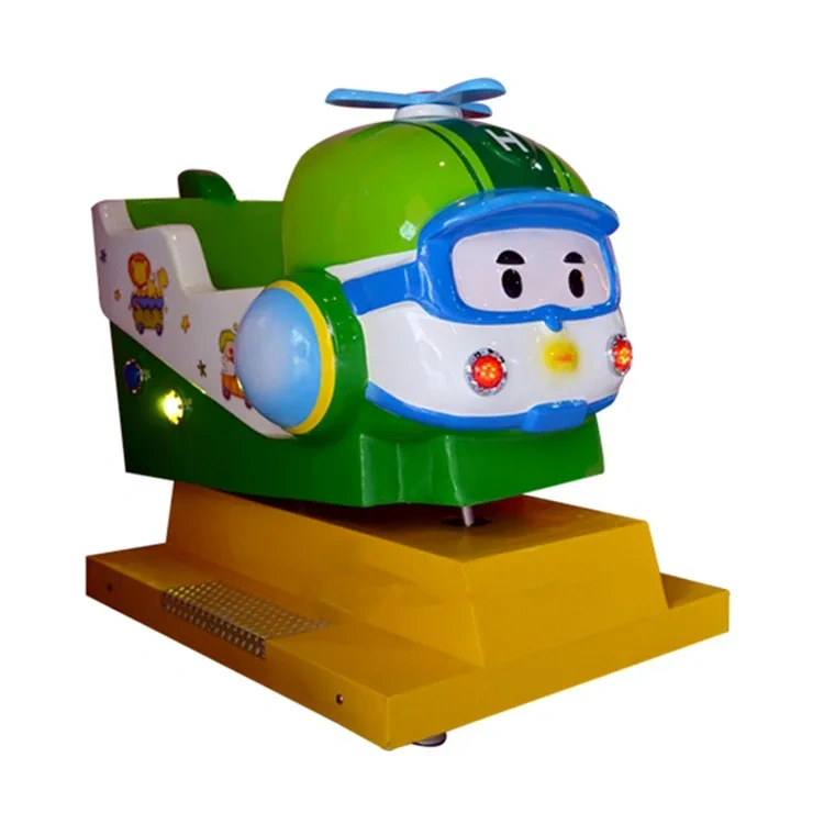 Threeplus Coin Operated Theme Park Rides Amusement Helicopter Ride Game for Kids