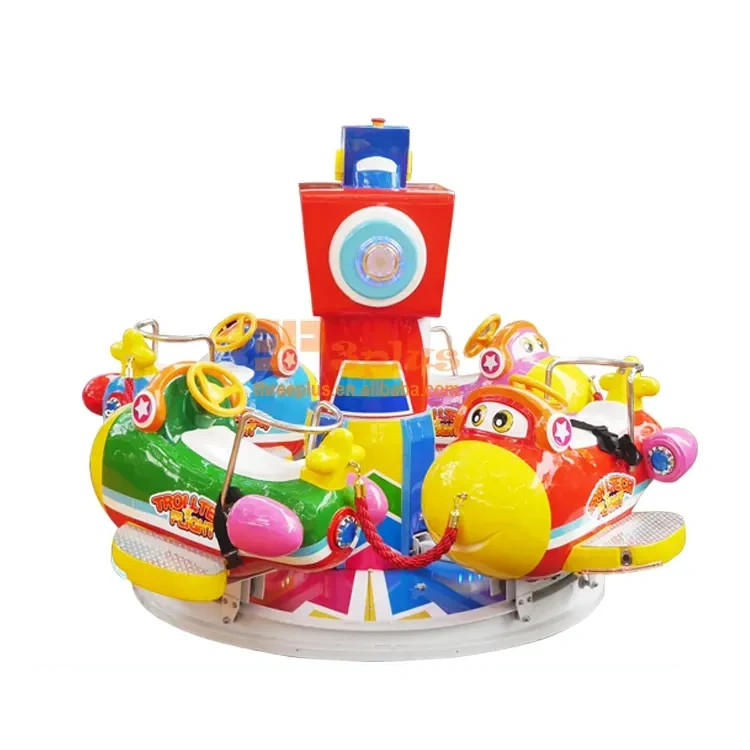 Shopping Center Amusement Park Rotate Airplane Game Machine Coin Operated Kiddie Rides for Sale