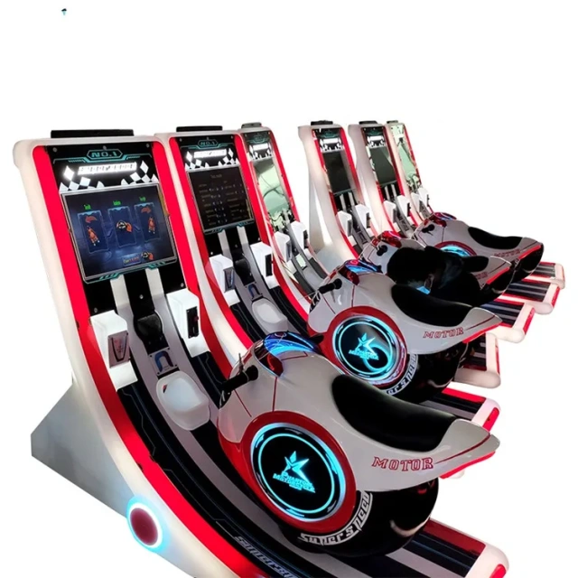 Amusement Game Simulator Kids Arcade Superbike Motorcycle Racing Swing Game Machine