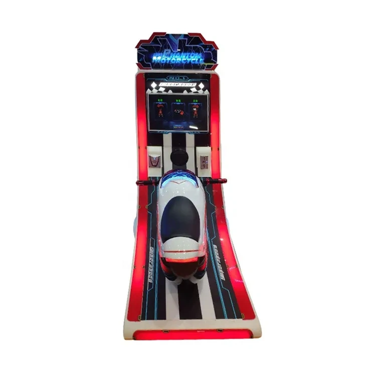 Threeplus Coin Operated Kid Crazy Motor Bike Phantom Motorcycle Video Simulator Game Machine for Sale