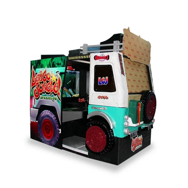 Threeplus Coin Operated Video Machine Gun Simulator Shooting Arcade Game Machine Lets Go to Jungle