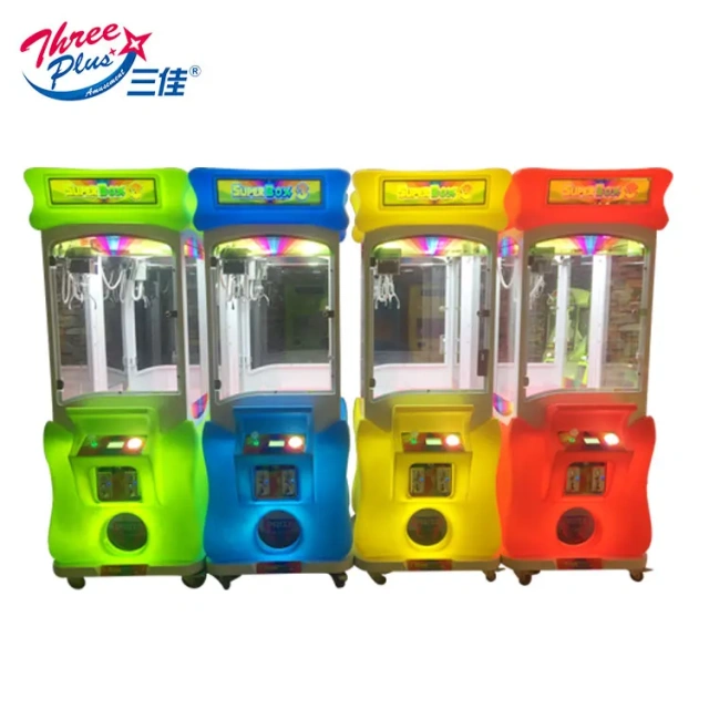 Threeplus Coin Operated Toy Catcher Superbox Machine Claw Crane Joystick Arcade Game for Sale