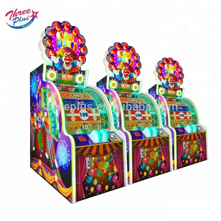 Threeplus UK Hotselling Coin Operated Amusement Lucky Turntable Coin Pusher Ticket Redemption 2 and 1 Game for Sale