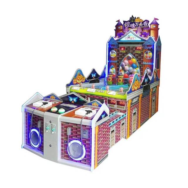 High Profit Coin Operated Carnival Halloween Shooting Arcade Booth Game Machine for 2 Players