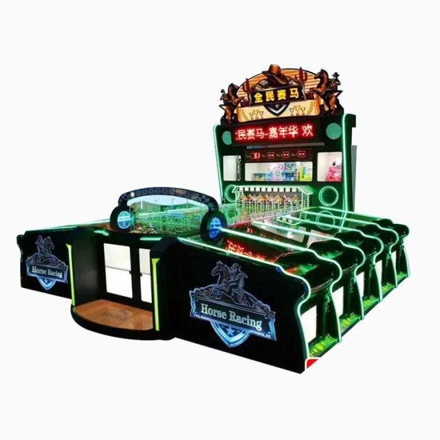 Amusement Carnival Booth Game Coin Operated 5 Players National Horse Racing Bounce Ball Ticket Redemption Machine