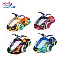 Threeplus Amusement Park Equipment Kids Attractive Motor Kiddie Ride Car Coin Operated