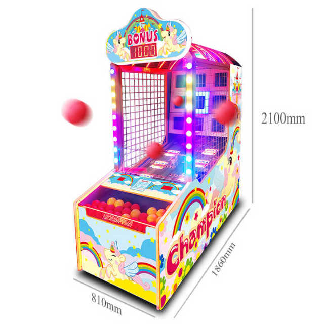 Threeplus Throwing Ball Pixel Game Machine with Horse Racing